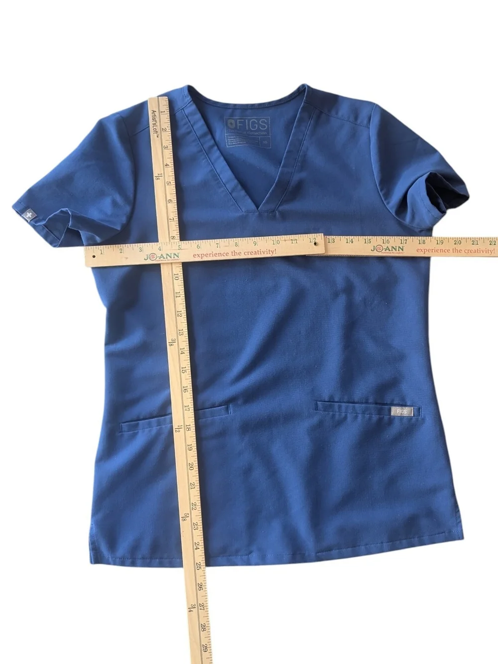 FIGS Technical Collection Royal Blue Scrub Set (XS Top / XS Pants)